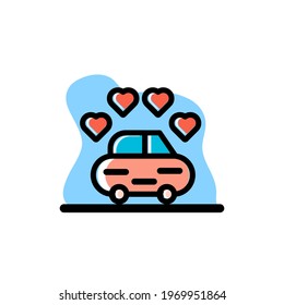 Lovely Car Icon Conceptual Vector Illustration Design eps10