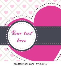 lovely card with hearts