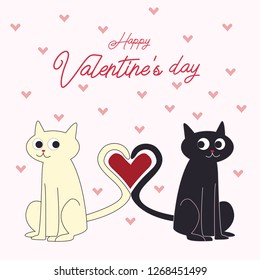 lovely cat. happy valentine's day