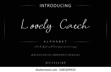 Lovely Catch signature Font Calligraphy Logotype Script Brush Font Type Font lettering handwritten