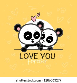 Lovely cats background illustration