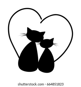 Lovely cats vector illustration
