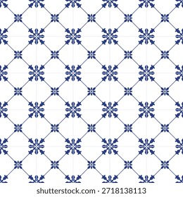 Azulejos de cerámica preciosos, patrón azul