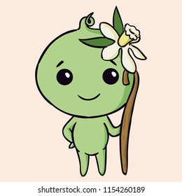 Lovely character man-vanilla. Vector EPS 10