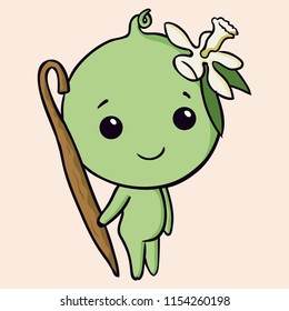 Lovely character man-vanilla. Vector EPS 10