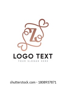 Lovely charming and elegant letter type Z logo template, Vector logo for business and company identity 