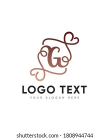 Lovely charming and elegant letter type G logo template, Vector logo for business and company identity