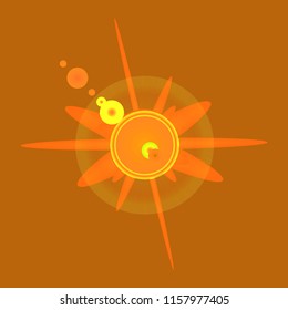Lovely charming fairy abstract object glow splash motion.