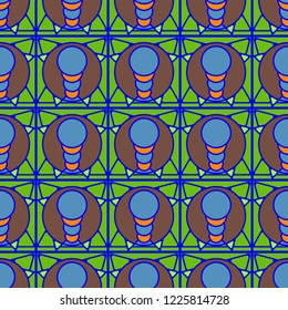 Lovely charming magian abstract background multicolored geometric seamless pattern grid.