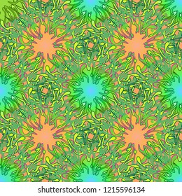 Lovely charming magical abstract background multicolor geometric seamless pattern.