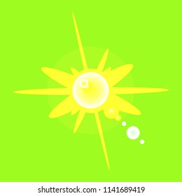 Lovely charming magical abstract object glow splash motion.