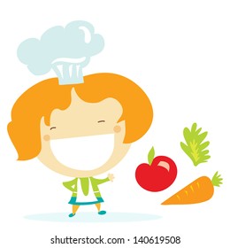 lovely chef color colour cute kid infant isolated labor food lady fun girl dancing tiny grin busy caricature nurture painting tough laughing kind individuality staff satisfaction hire girls warming ne