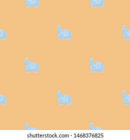 Lovely childish seamless vector pattern with elephants. Pattern in Scandinavian style.
