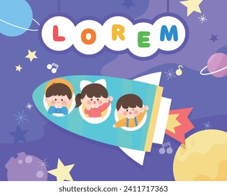 Lovely Children's recruiting kindergarten Illustration Frame