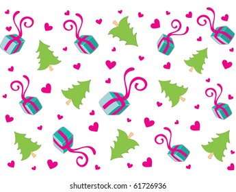Lovely christmas background design in soft pink and green- Great for textures and backgrounds for your projects!