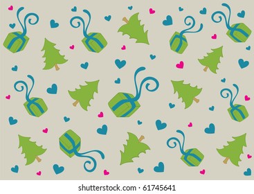 Lovely christmas background design in soft brown, pink and green- Great for textures and backgrounds for your projects!