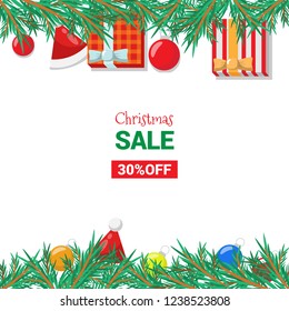 Lovely christmas background with flat design