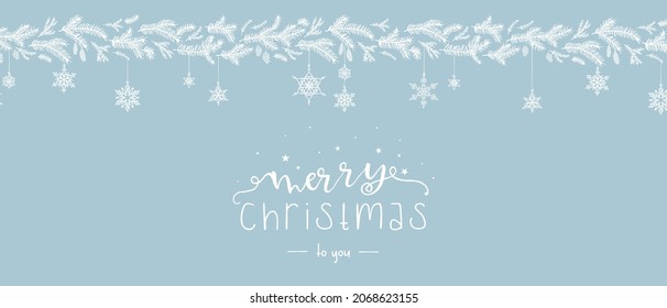 Lovely Christmas lettering with cute decoration, hand written saying, great for cards, labels, tags, banners, wallpapers - vector design