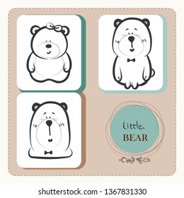 Lovely collection of bears in the white background.