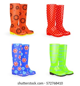 lovely collection of gum boots different colors and patterns