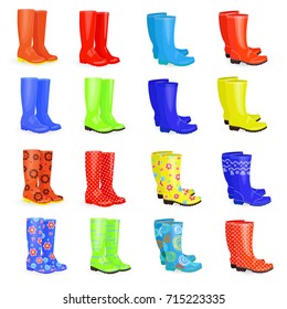 lovely collection of gum boots different colors and patterns