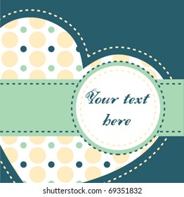 lovely colorful blue card