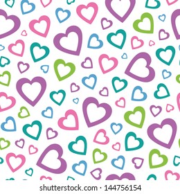 lovely colorful hearts pattern