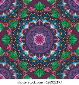 Lovely colorful mandala  seamless patterns
