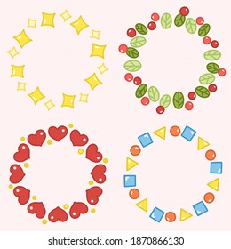 Lovely And Colorful Ornament Illustration Asset Collection