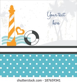Lovely colorful sea card