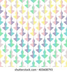 Lovely colors abstract geometric seamless pattern. Vector illustration with isolated silhouette of statue Buddha head. Oriental abstract background with Buddhist style Design. Seamless Buddha print 