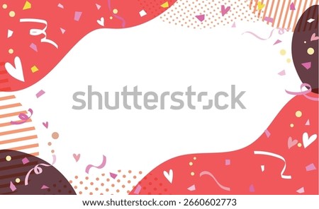 Lovely Confetti Background Frame Material