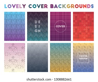Lovely Cover Backgrounds. Admirable geometric patterns, posh vector illustration.