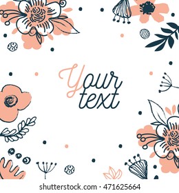 Lovely creative hand drawn card for your design.