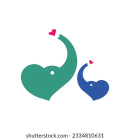 Lieblich, süß, adorable Mutter Elefant und Baby Elefant Logo wäre perfekt für eine Kindergarten, ein Fotograf oder jede Kinderbetreuung, Babybetreuung.