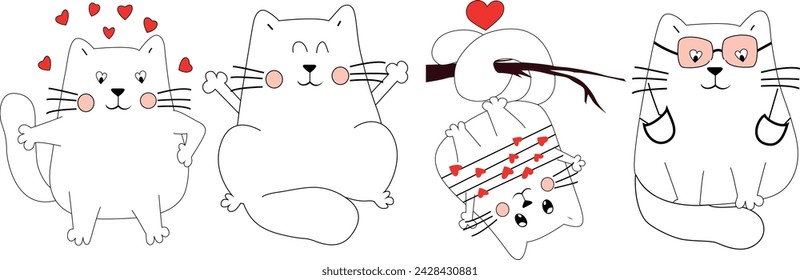 lovely cute cat se hugs love celebration emotions mood