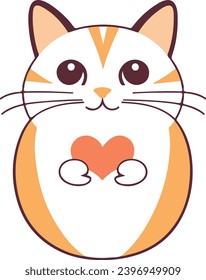 Lovely Cute Cat Sticker and logo