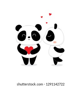 Couple Panda Images Stock Photos Vectors Shutterstock