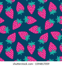 lovely cute strawberry seamless pattern