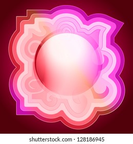 lovely decorated swirl editable circle vector illustration
