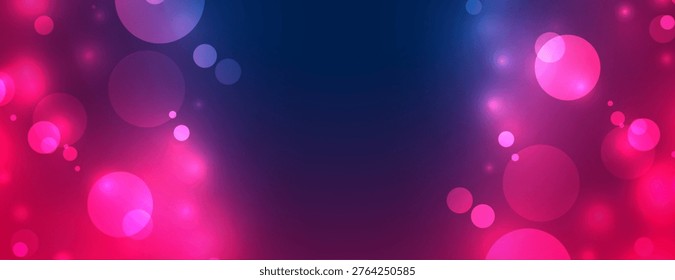 lovely defocus bokeh banner with text space vector