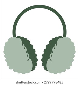Lovely depiction of earmuff theme hearing protection scalable color symbol layout winter