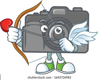 A lovely digital camera Cupid with arrow and wings