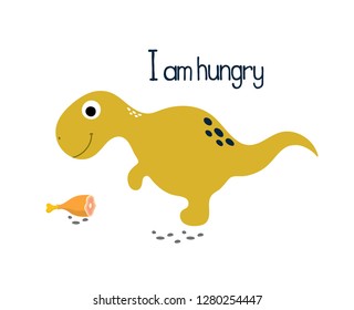 Lovely dinosaur vector illustration.
