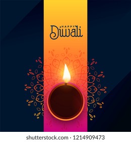 lovely diya background for diwali festival