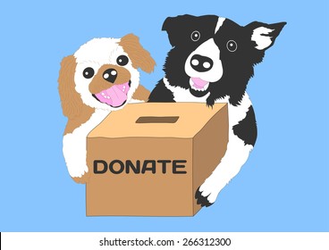 lovely dogs donate for help animals vector design