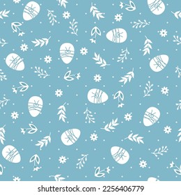Lovely easter seamless pattern, cute doodle eggs, great for textiles, banners, wallpaper, wrapping