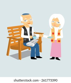 Lovely elderly couple