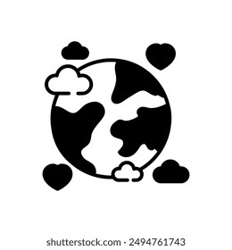 Lovely environment Glyph Icon, Vector illustration