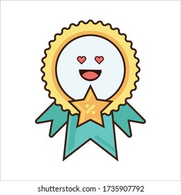 Lovely Expression of Online Gold Medals Vector Design